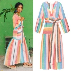 Billabong rainbow maxi dress S